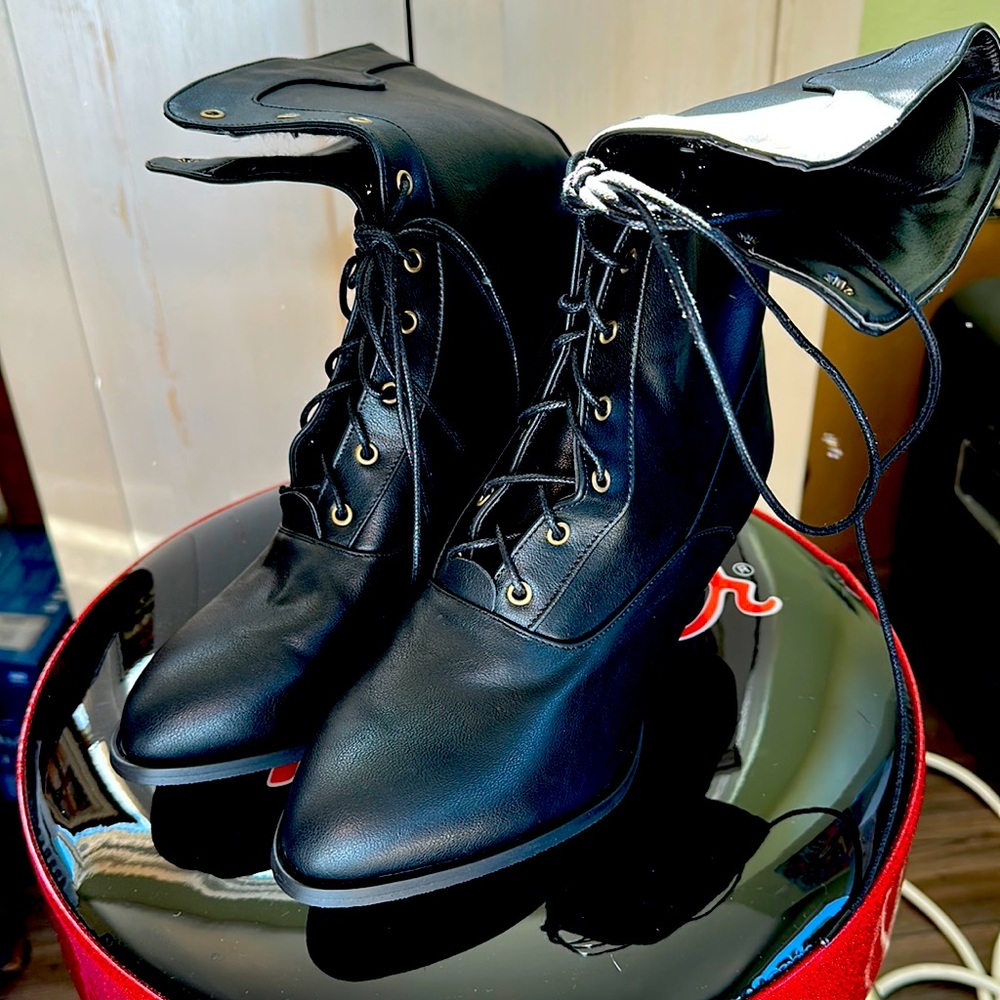 Black Lace Up Boots